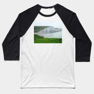 Seven Sisters Cliffs UK Baseball T-Shirt